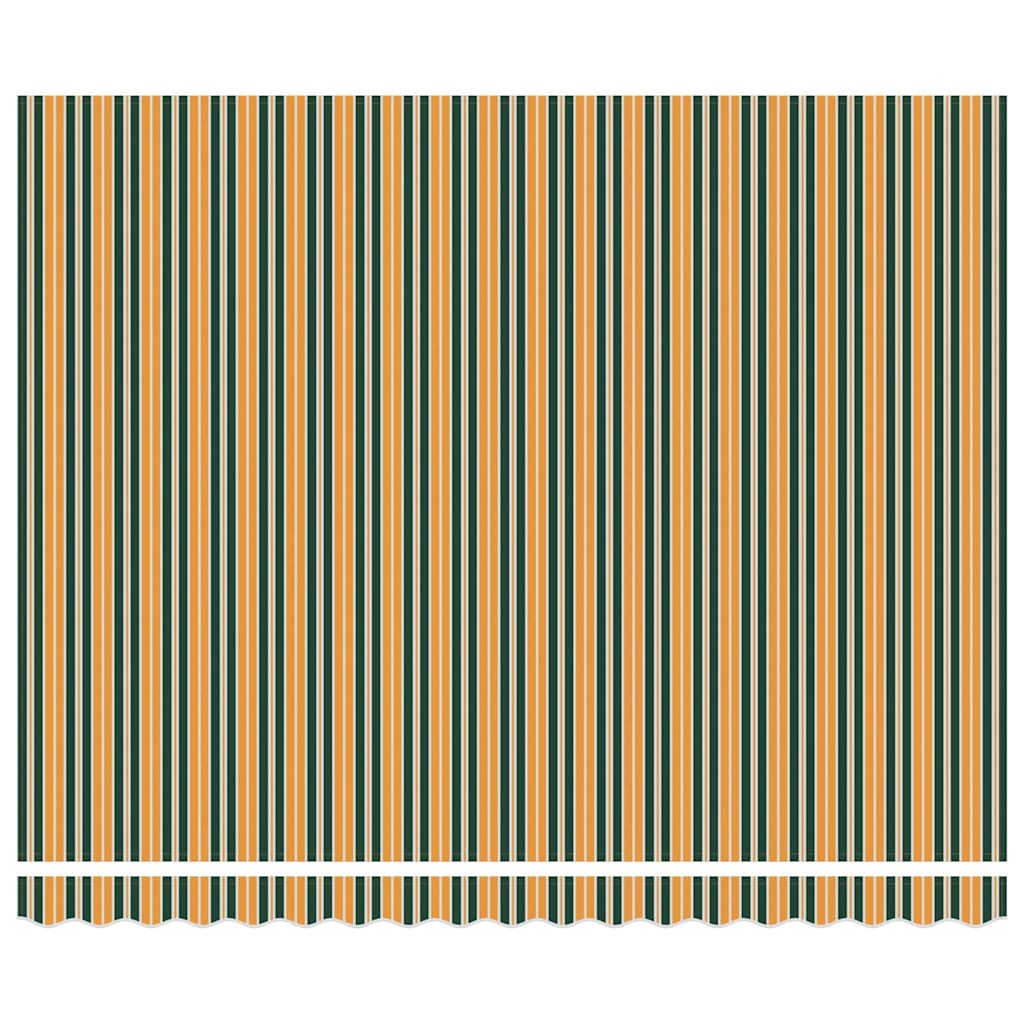 Einziehbare Markise Grün und Gelb 400 x 300 cm Stoff und Stahl