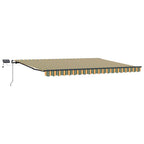 Einziehbare Markise Grün und Gelb 400 x 300 cm Stoff
