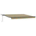 Markisenstoff Grün und Gelb 400 x 300 cm Polyester