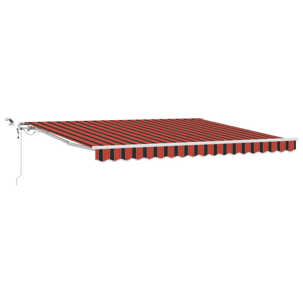 Einziehbare Markise Orange und Braun 400 x 350 cm
