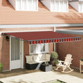 Markisenstoff Gelb und Orange 400 x 350 cm Polyester