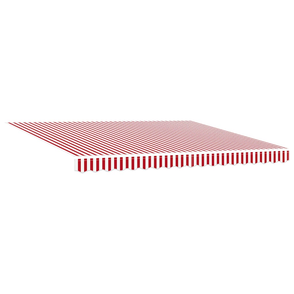 Einziehbare Markise Rot und Weiß 400 x 350 cm