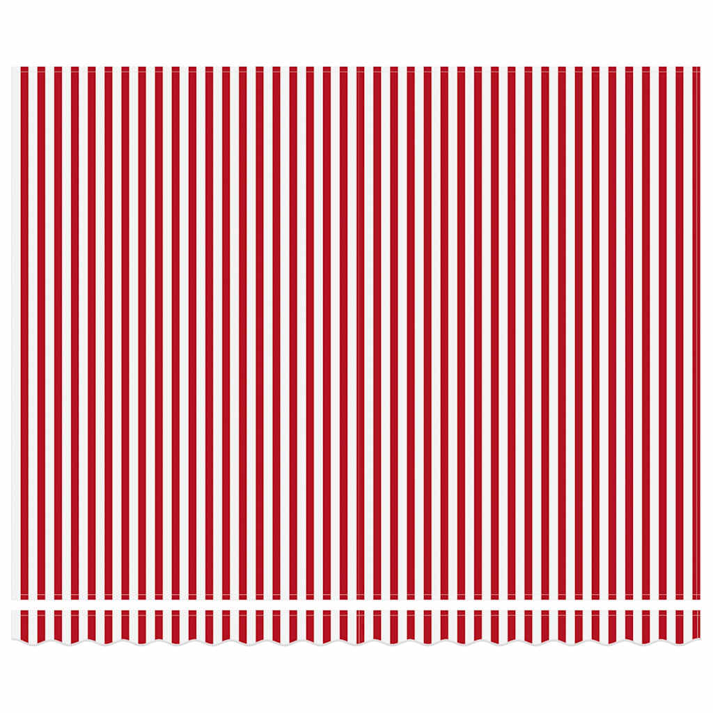 Einziehbare Markise Rot und Weiß 400 x 350 cm
