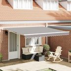 Markise Hellgrau 400 x 350 x 165 cm Polyester und Metall