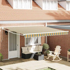 Markise Grün und Weiß 400 x 350 x 165 cm Polyester und Metall