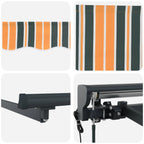 Markisenstoff Grün und Weiß 400 x 350 cm Polyester