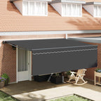 Einziehbare Markise Anthrazit 450 x 350 cm