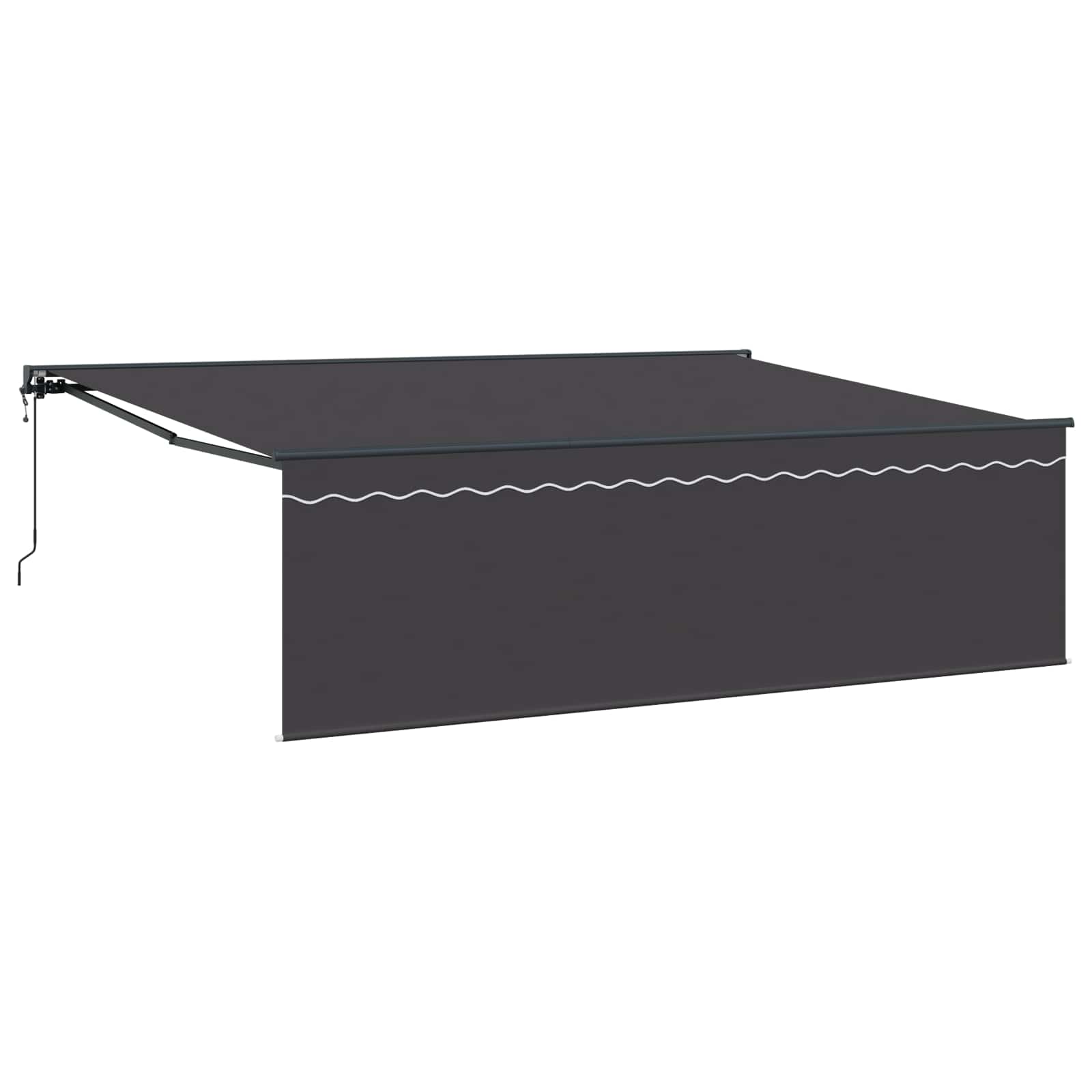 Einziehbare Markise Anthrazit 450 x 350 cm