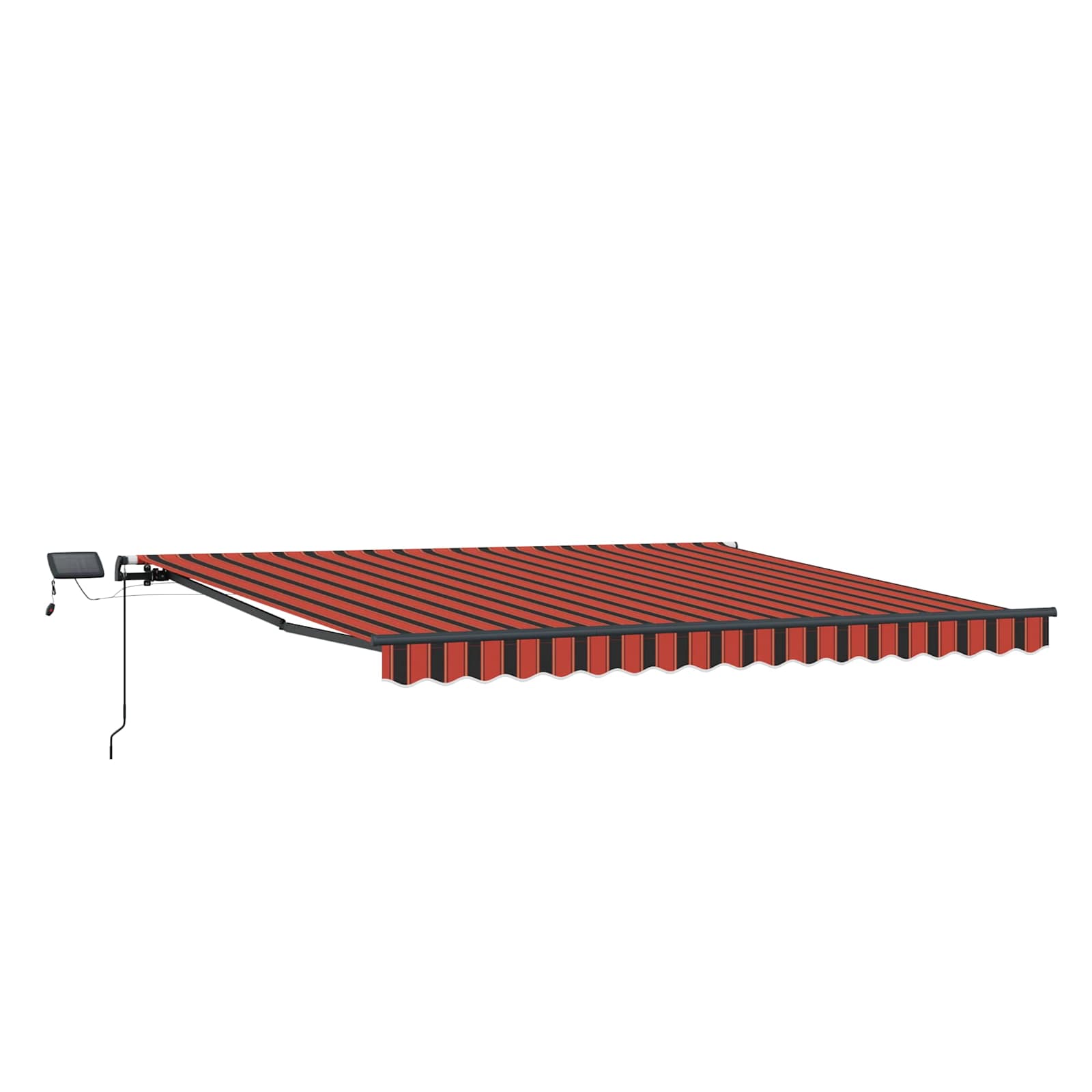Einziehbare Markise Orange und Braun 450 x 300 cm Stoff