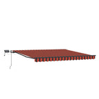 Einziehbare Markise Orange und Braun 450 x 300 cm Stoff