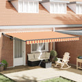Markise Gelb und Orange 450 x 300 x 165 cm Polyester und Metall