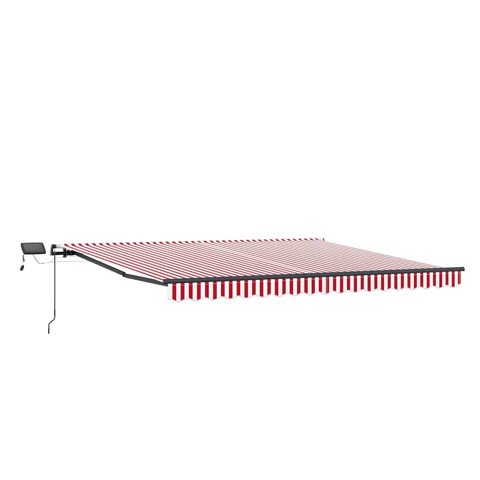 Einziehbare Markise Rot und Weiß 450 x 300 cm Stoff