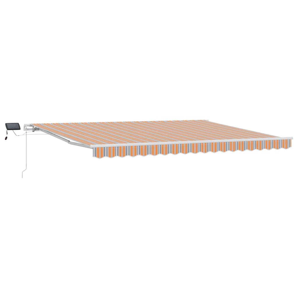 Einziehbare Markise Mehrfarbig 450 x 300 cm Stoff und Stahl