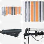 Markisenstoff Mehrfarbig 450 x 300 cm Polyester