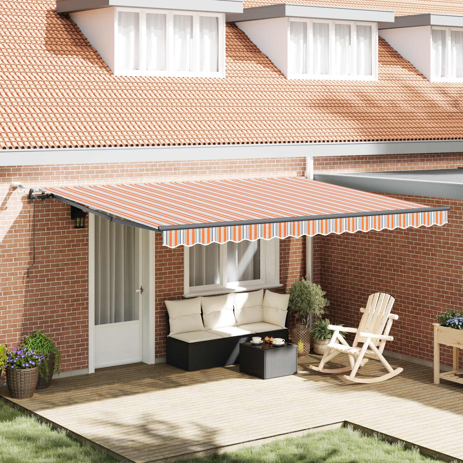 Markisenstoff Mehrfarbig 450 x 300 cm Polyester