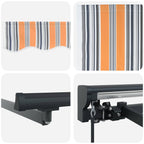 Markisenrahmen Blau und Orange 450 x 300 cm