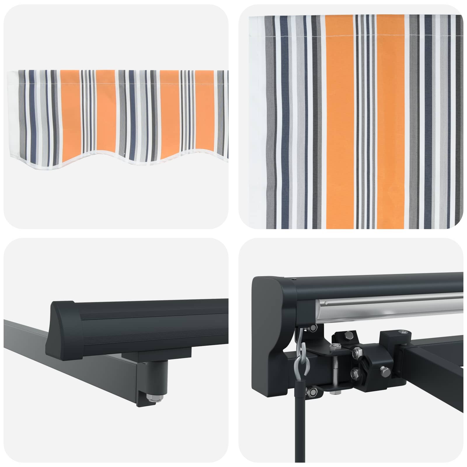 Markisenrahmen Blau und Orange 450 x 300 cm