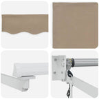 Markise Beige 450 x 300 x 165 cm Polyester und Metall