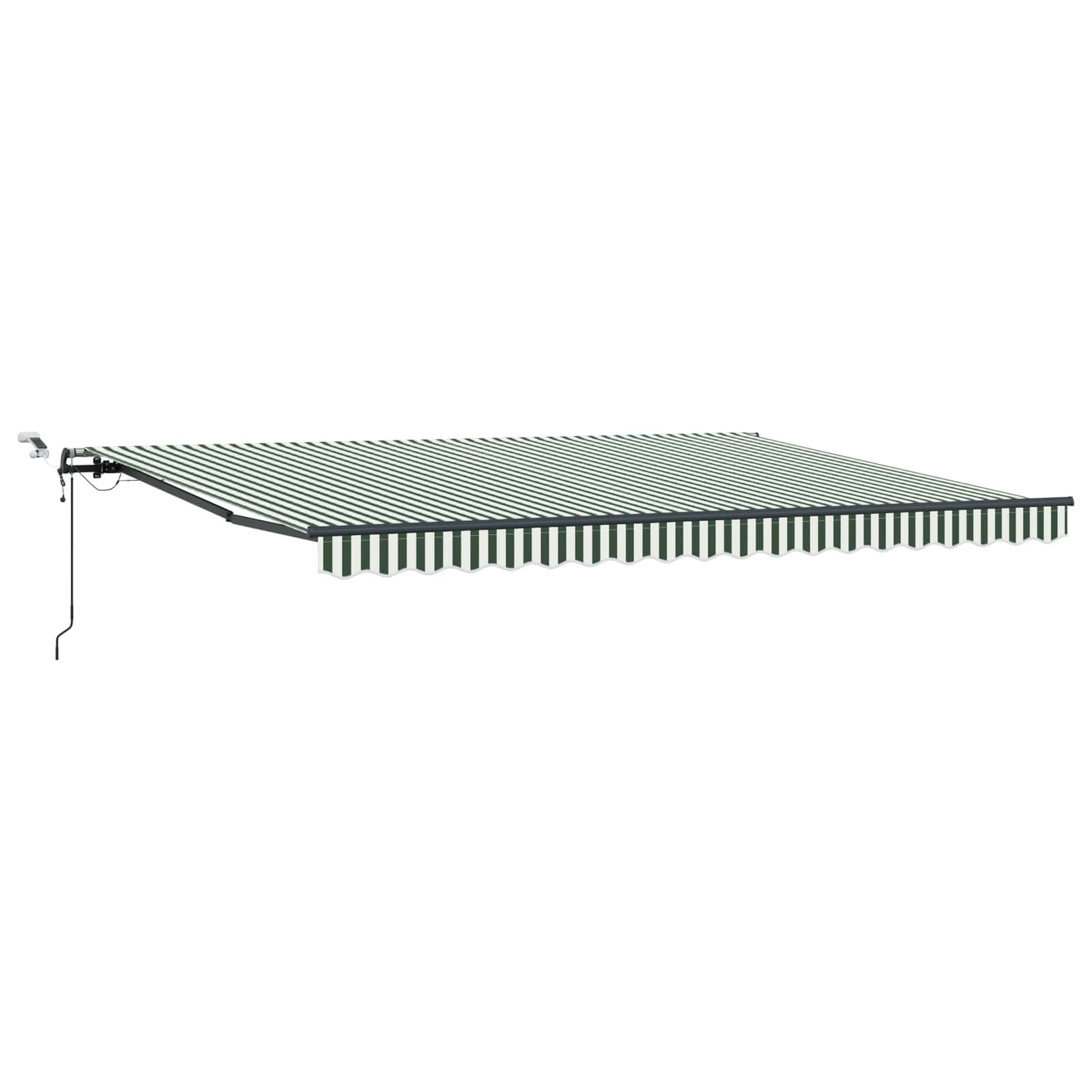 Markisenstoff Grün und Weiß 450 x 300 cm Polyester