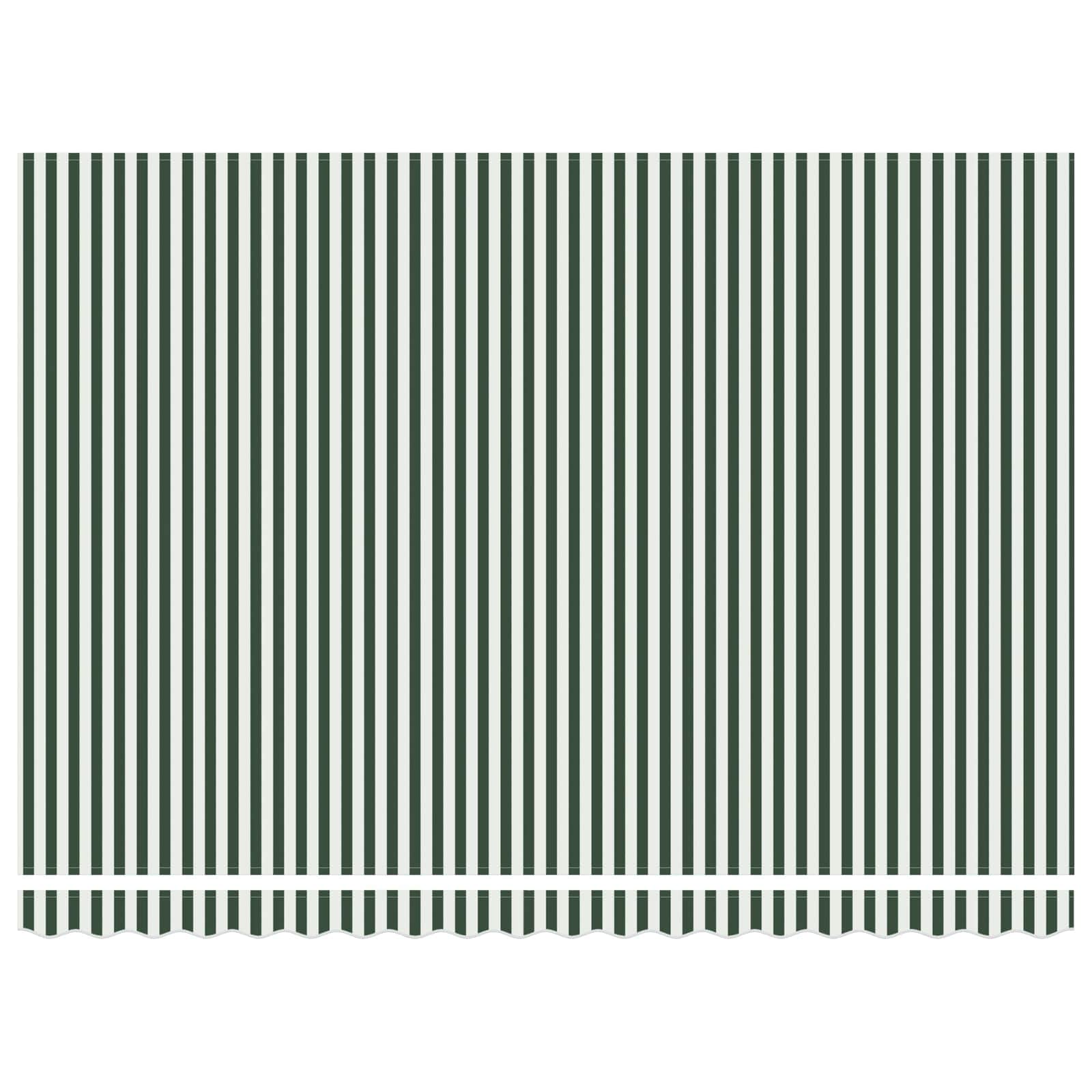 Markisenstoff Grün und Weiß 450 x 300 cm Polyester