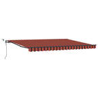 Markisenstoff Orange und Braun 450 x 350 cm Polyester