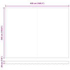 Markise Rot und Weiß 450 x 350 x 165 cm Polyester