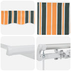 Markise Grün und Gelb 450 x 350 x 165 cm Polyester