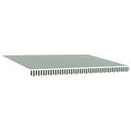 Einziehbare Markise Grün und Weiß 450 x 350 cm Stoff und Stahl