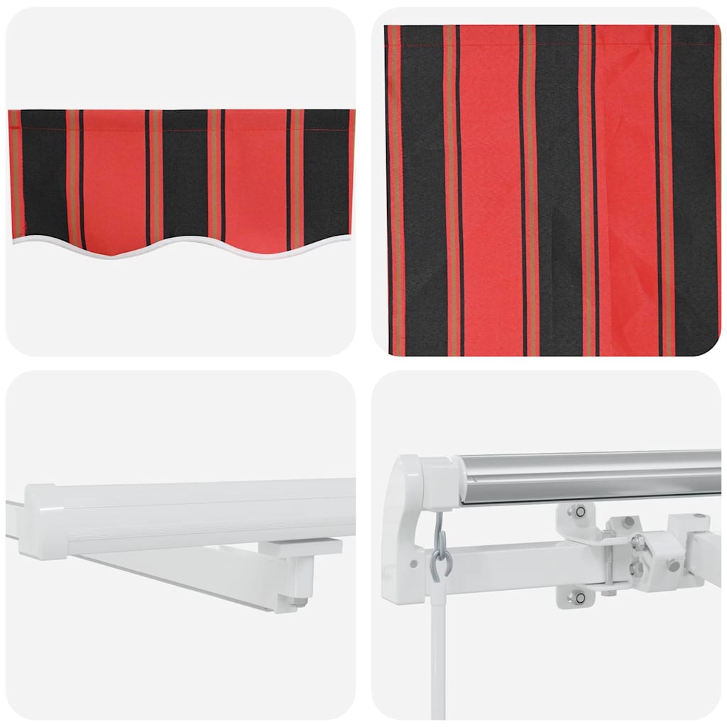 Einziehbare Markise Orange und Braun 500 x 300 cm
