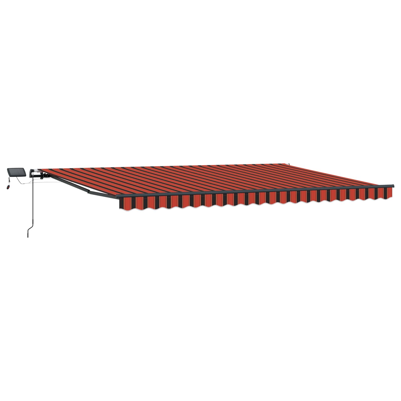 Einziehbare Markise Orange und Braun 500 x 300 cm Stoff