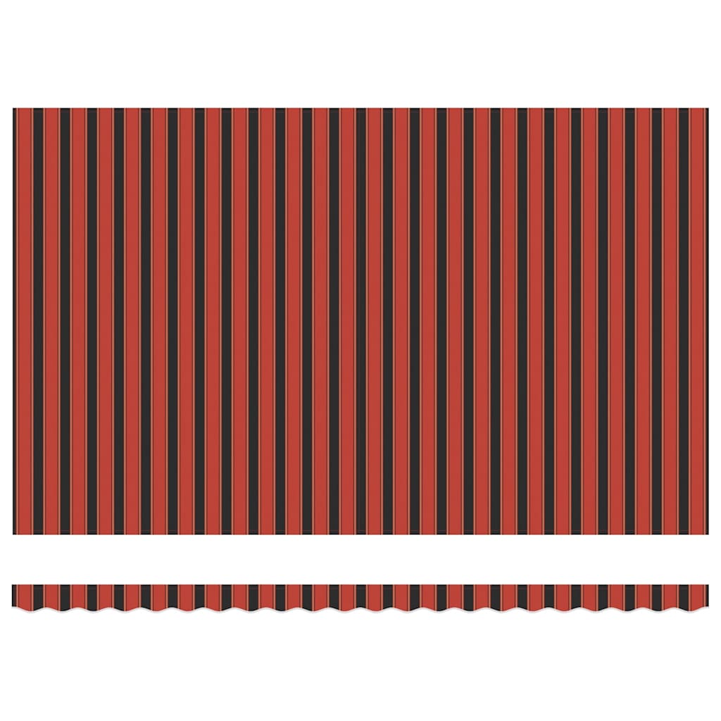 Einziehbare Markise Rot und Schwarz 500 x 300 cm