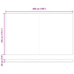 Markisenrahmen Braun 500 x 300 cm Polyester mit PU-Beschichtung