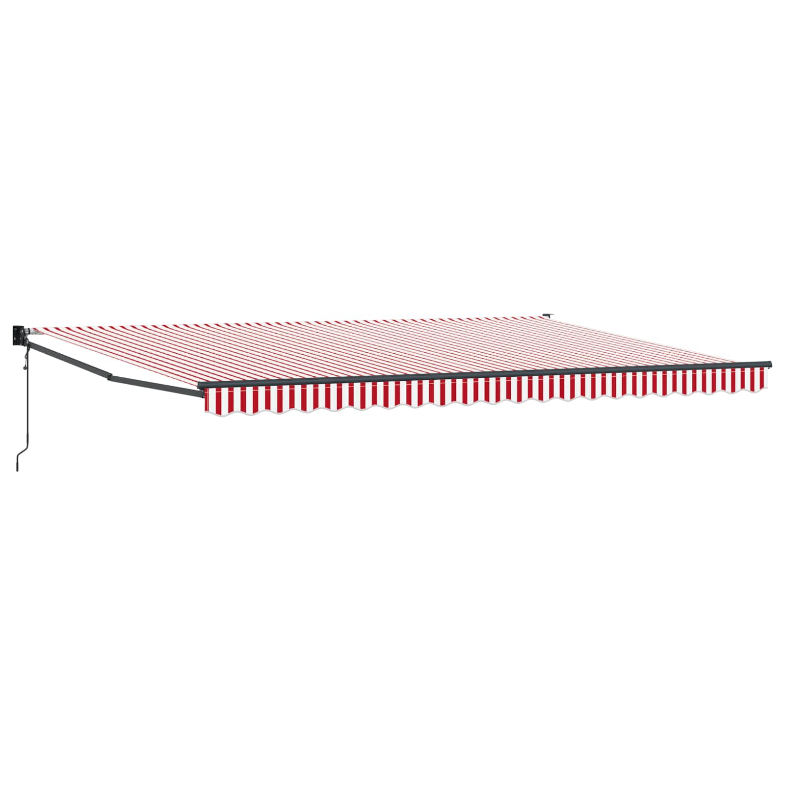 Markise Rot und Weiß 500 x 300 x 165 cm Polyester und Metall