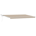 Einziehbare Markise Beige 500 x 300 cm Polyester und Metall