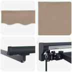 Markisenrahmen Beige 500 x 300 cm Polyester mit PU-Beschichtung