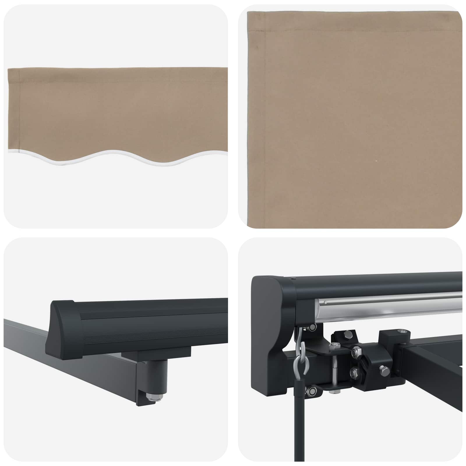 Markisenrahmen Beige 500 x 300 cm Polyester mit PU-Beschichtung