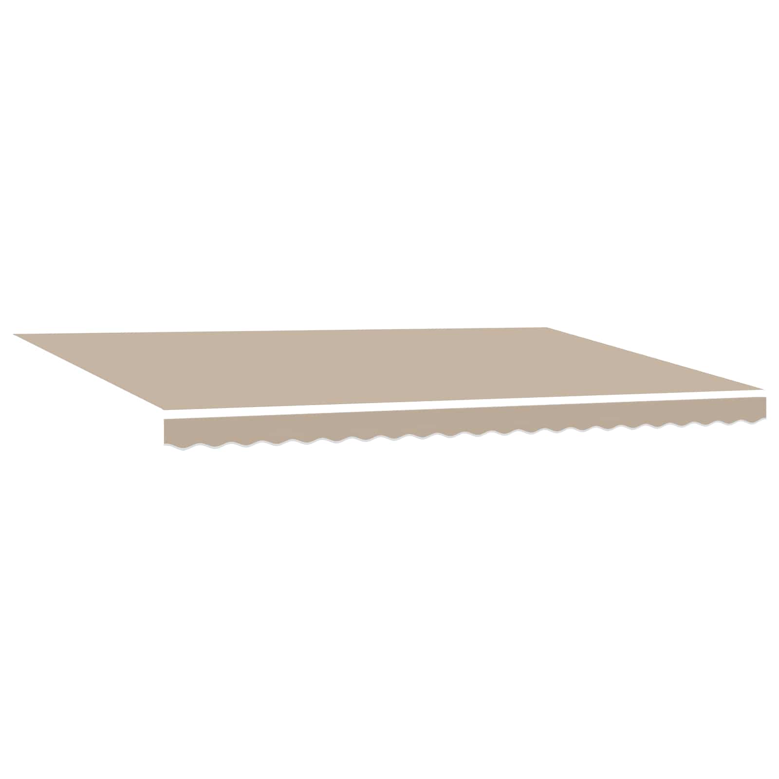 Markisenrahmen Beige 500 x 300 cm Polyester mit PU-Beschichtung