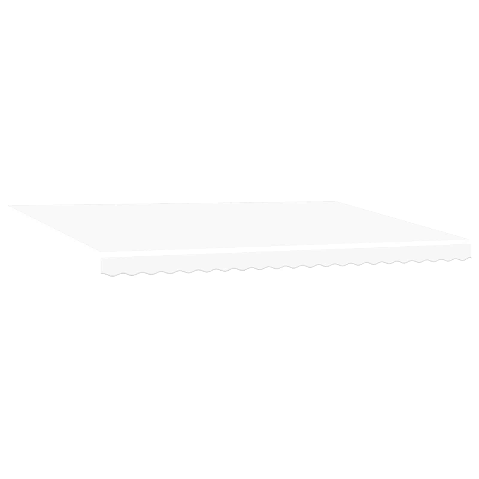 Einziehbare Markise Weiß 500 x 300 cm Polyester und Stahl
