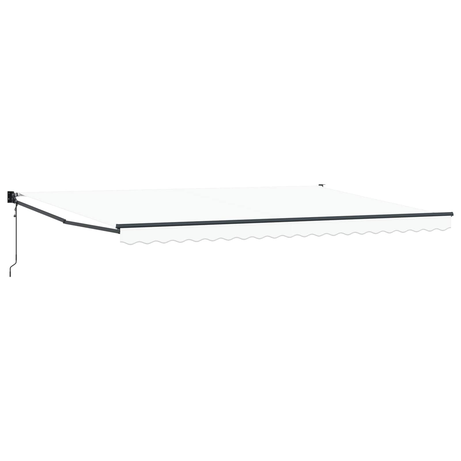 Markise Weiß 500 x 300 cm Polyester und Metall