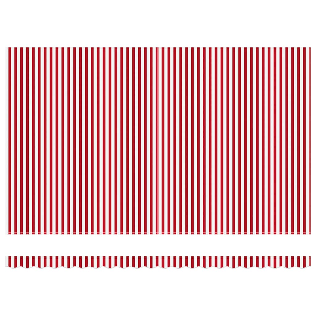 Einziehbare Markise Rot und Weiß 500 x 350 cm