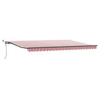 Markisenstoff Rot und Weiß 500 x 350 cm Polyester