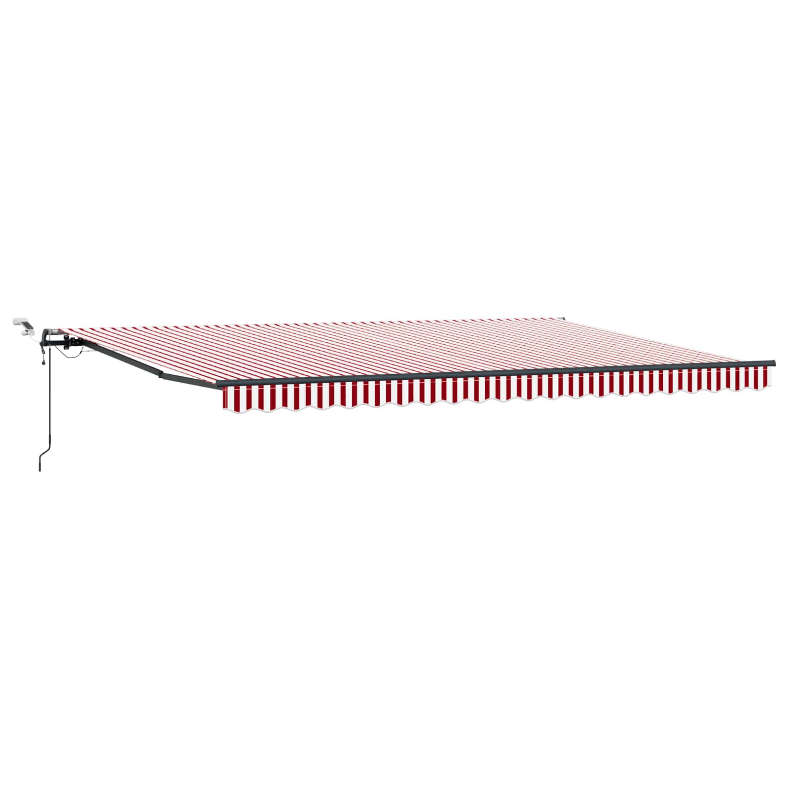 Markisenstoff Rot und Weiß 500 x 350 cm Polyester