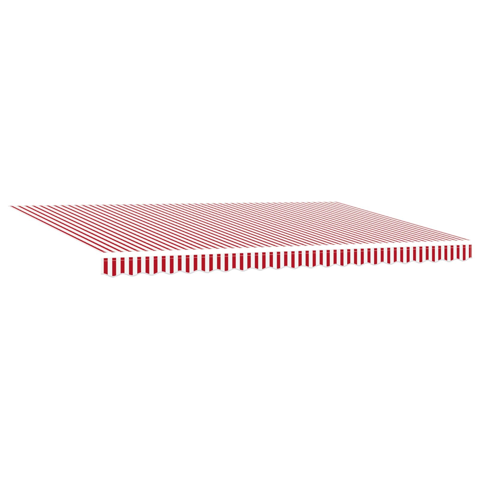 Markisenstoff Rot und Weiß 500 x 350 cm Polyester