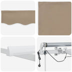 Einziehbare Markise Beige 500 x 350 cm Polyester und Metall