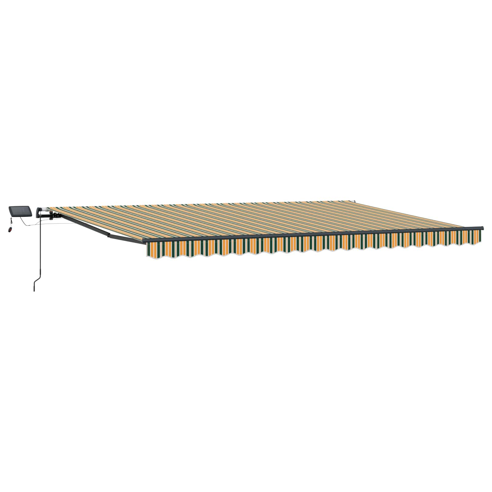 Einziehbare Markise Grün und Gelb 500 x 350 cm Stoff