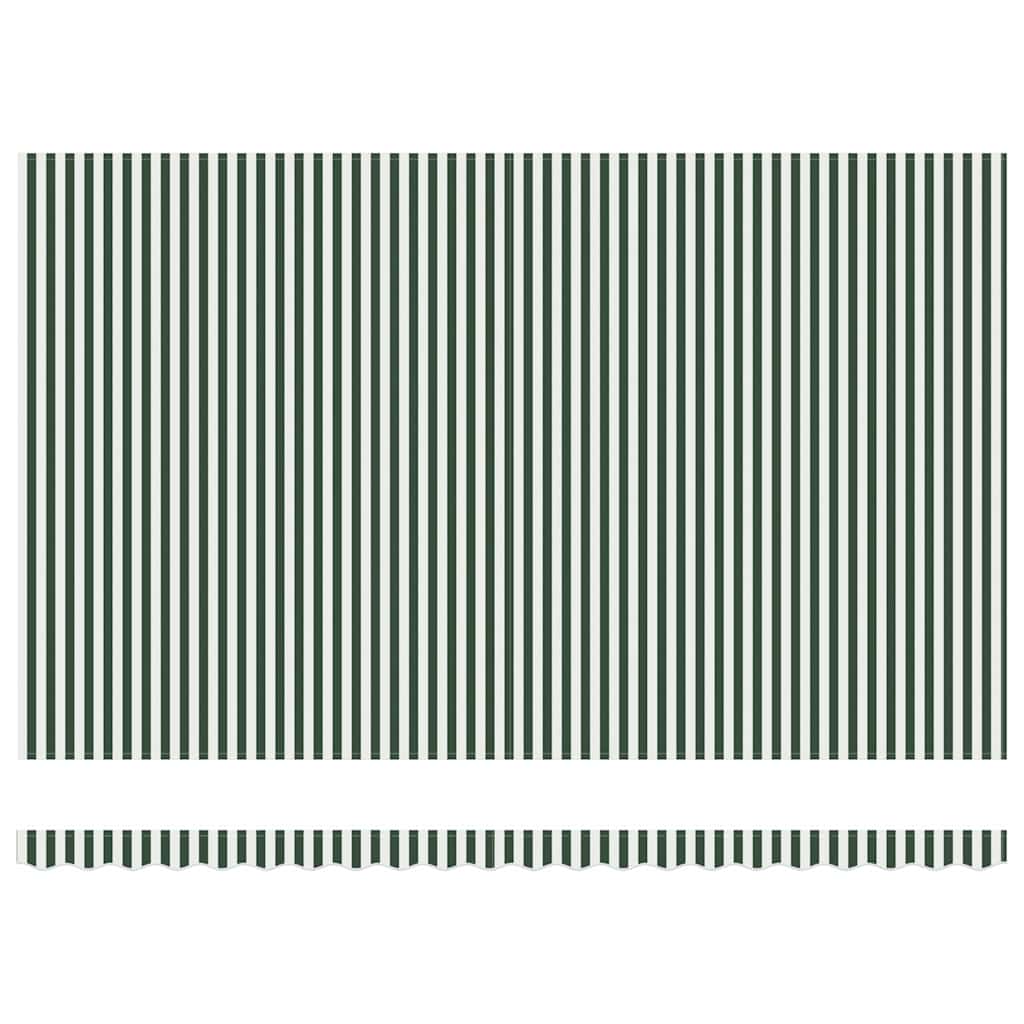 Elektrische ausziehbare Markise Grün und Weiß 500 x 350 cm
