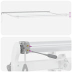 Elektrische ausziehbare Markise Mehrfarbig 600 x 300 cm