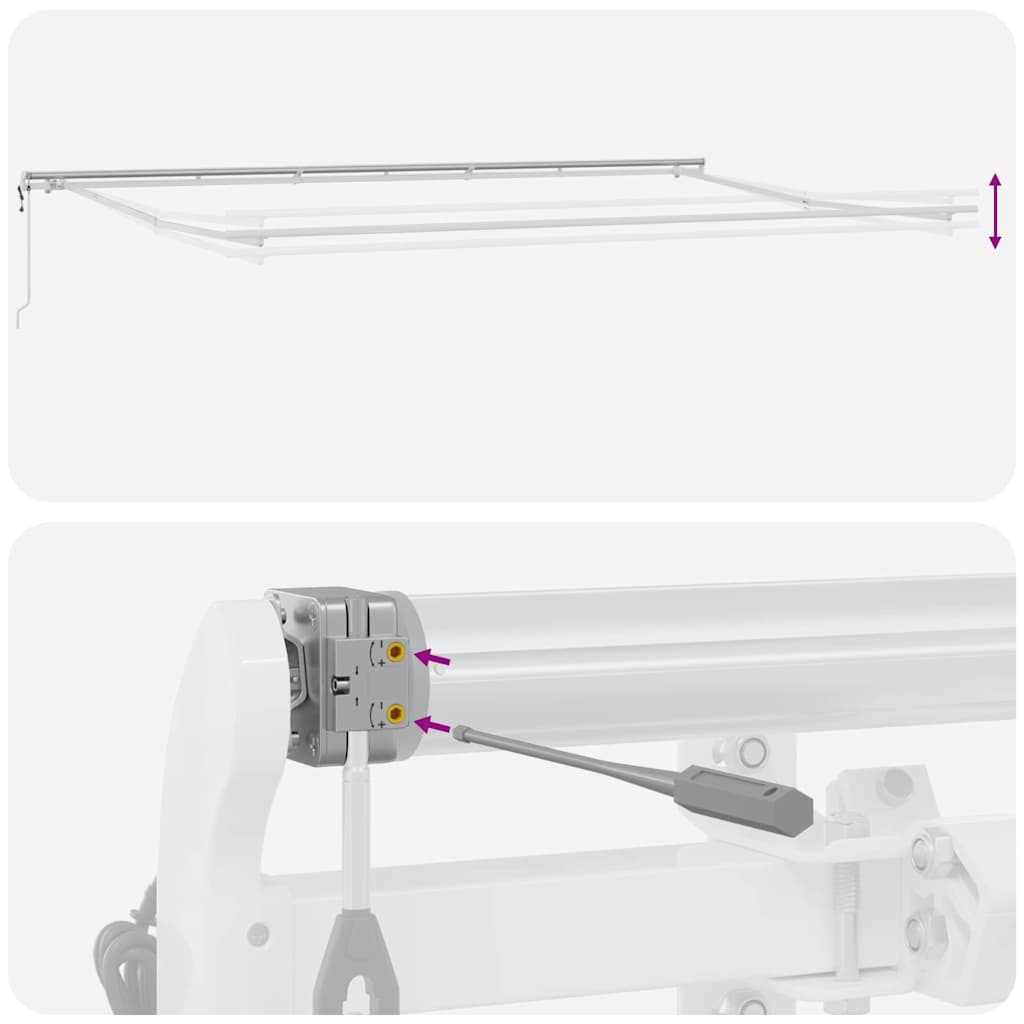 Elektrische ausziehbare Markise Mehrfarbig 600 x 300 cm