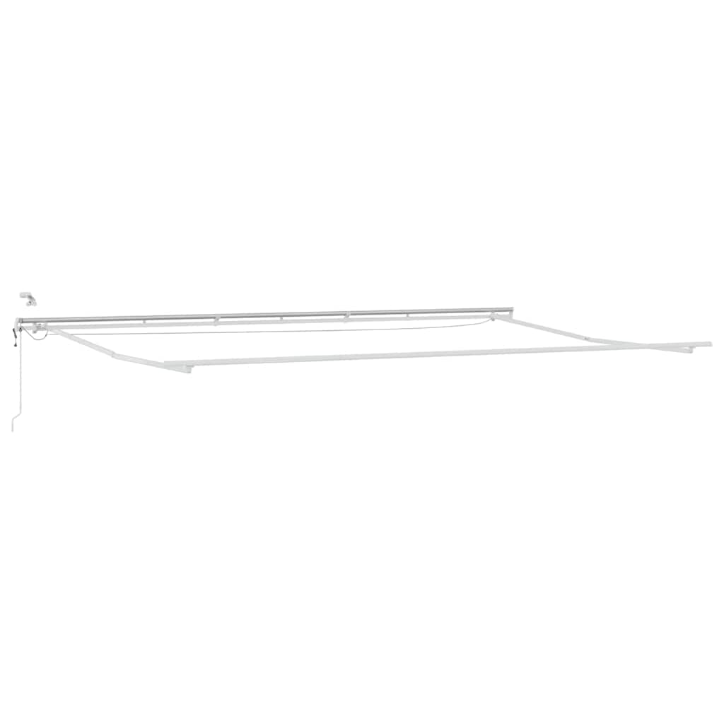 Einziehbare Markise Beige 600 x 300 cm Polyester und Metall