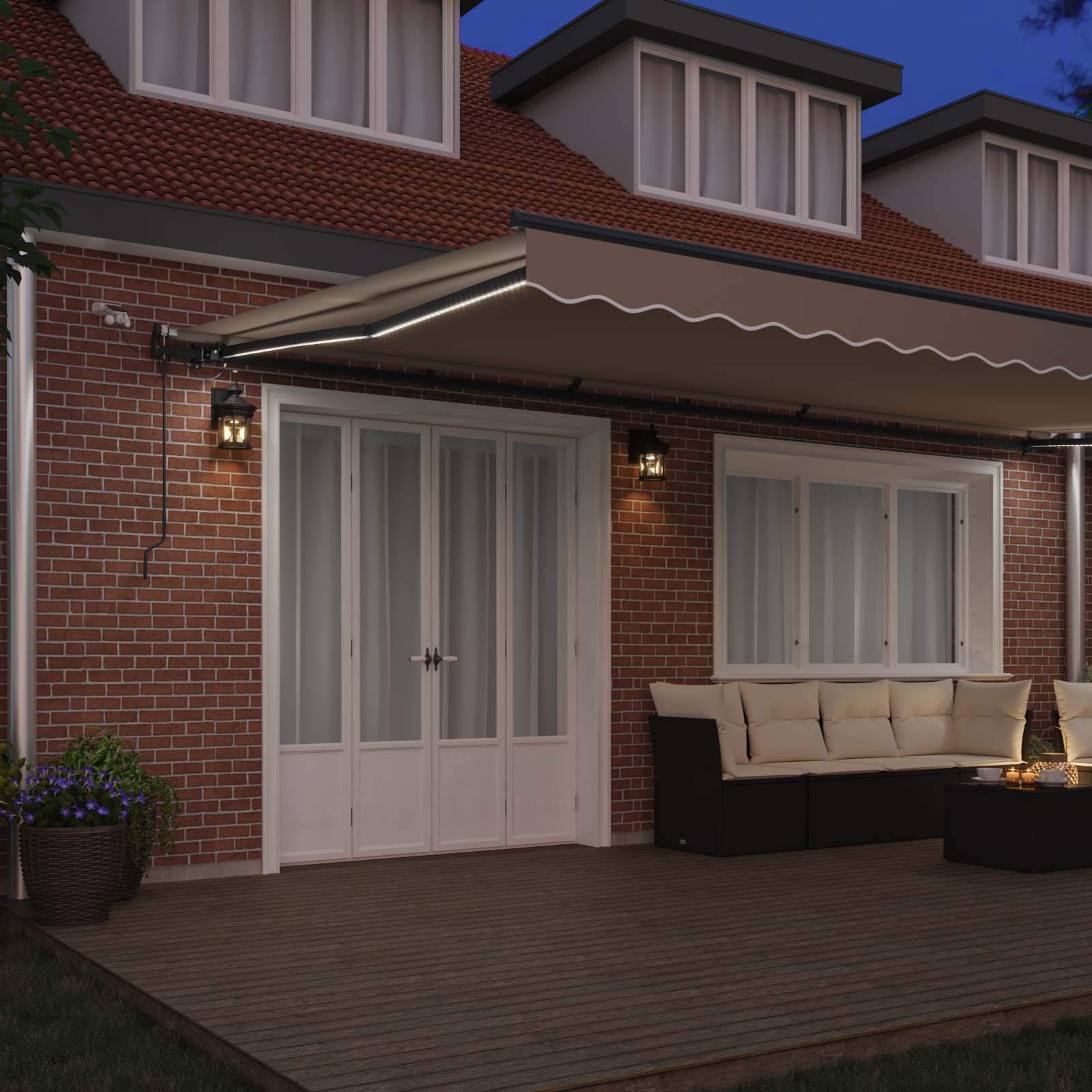 Markisenstoff Beige 600 x 300 cm Polyester